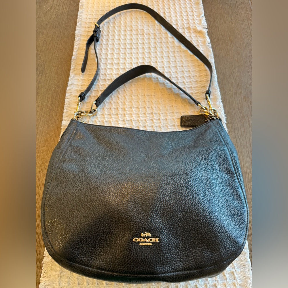 Coach Black Leather Shoulder Bag - Picture 2 of 16